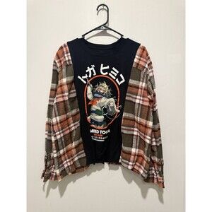 Reworked Upcycle GrungeOversize Anime Sweater  Top L/XL